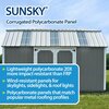 Sunsky 9 - 38 in. x 6 ft. Polycarbonate Roof Panel in Clear, 5PK 401028